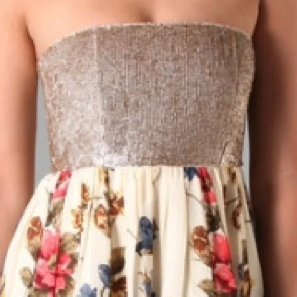 Alice & Olivia Floral Tea Length Dress - Picture 4 of 4